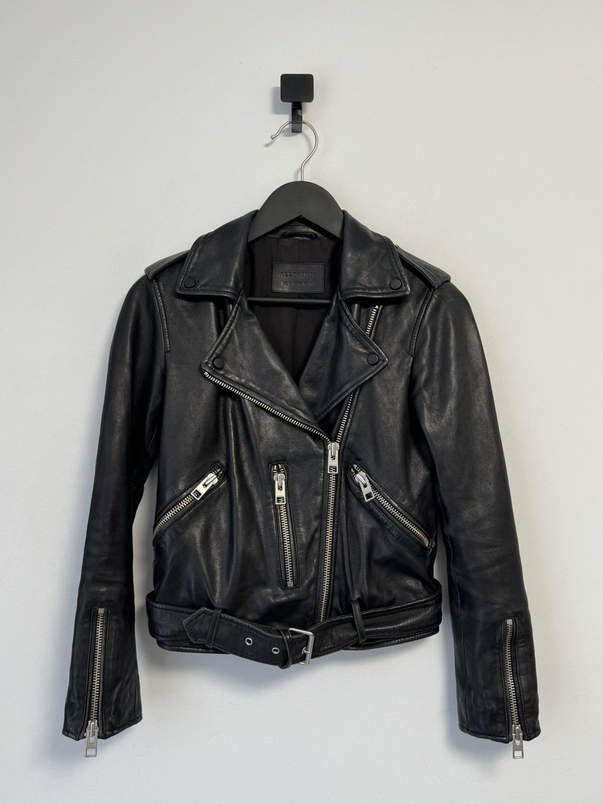Allsaints ALLSAINTS Balfern Biker Jacket Black Motorcycle Short US 4 Size S / US 4 / IT 40 - 1 Thumbnail