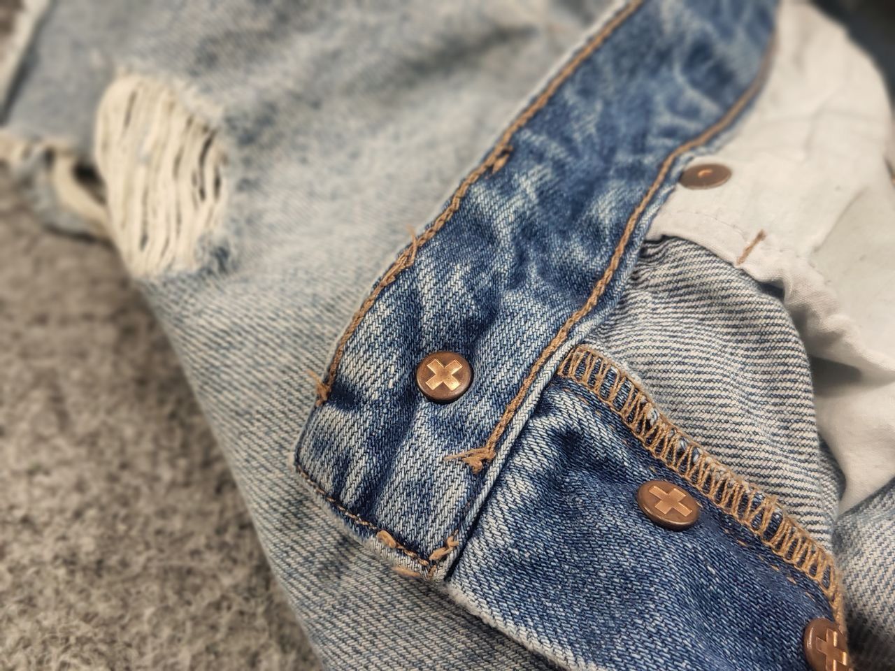 Hysteric Glamour × Ksubi × Vintage Ksubi Japan Design mini moss Distressed Denim Button skirt Size 24" / US 00 / IT 34 - 12 Thumbnail