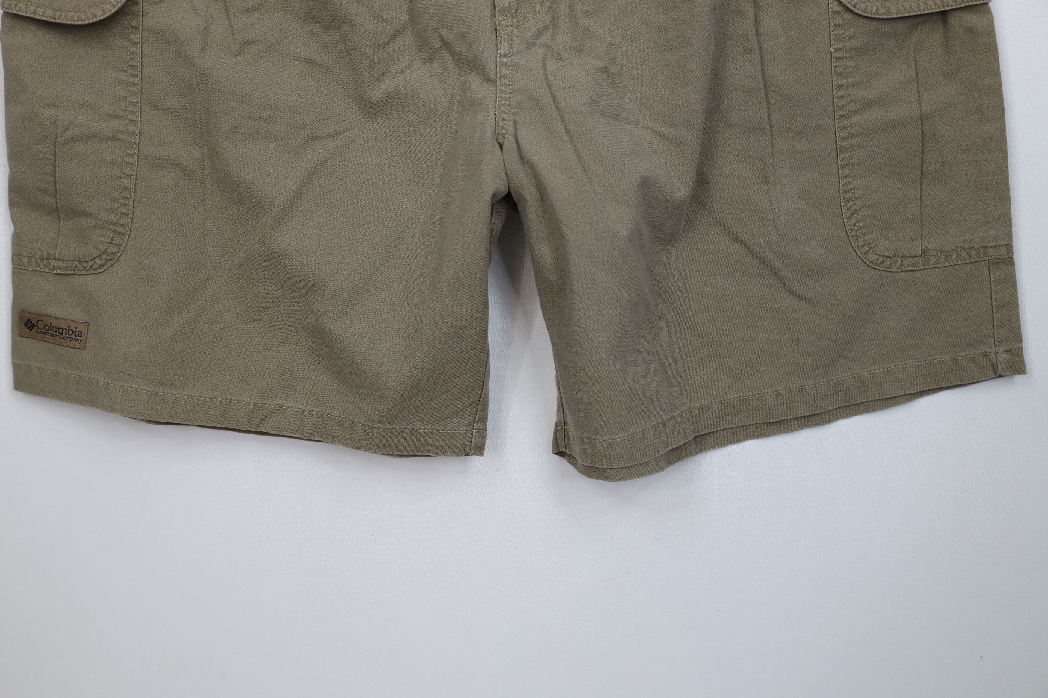 Columbia Vintage 90s Columbia Above Knee Cargo Shorts Cotton Breen Size US 38 / EU 54 - 4 Thumbnail