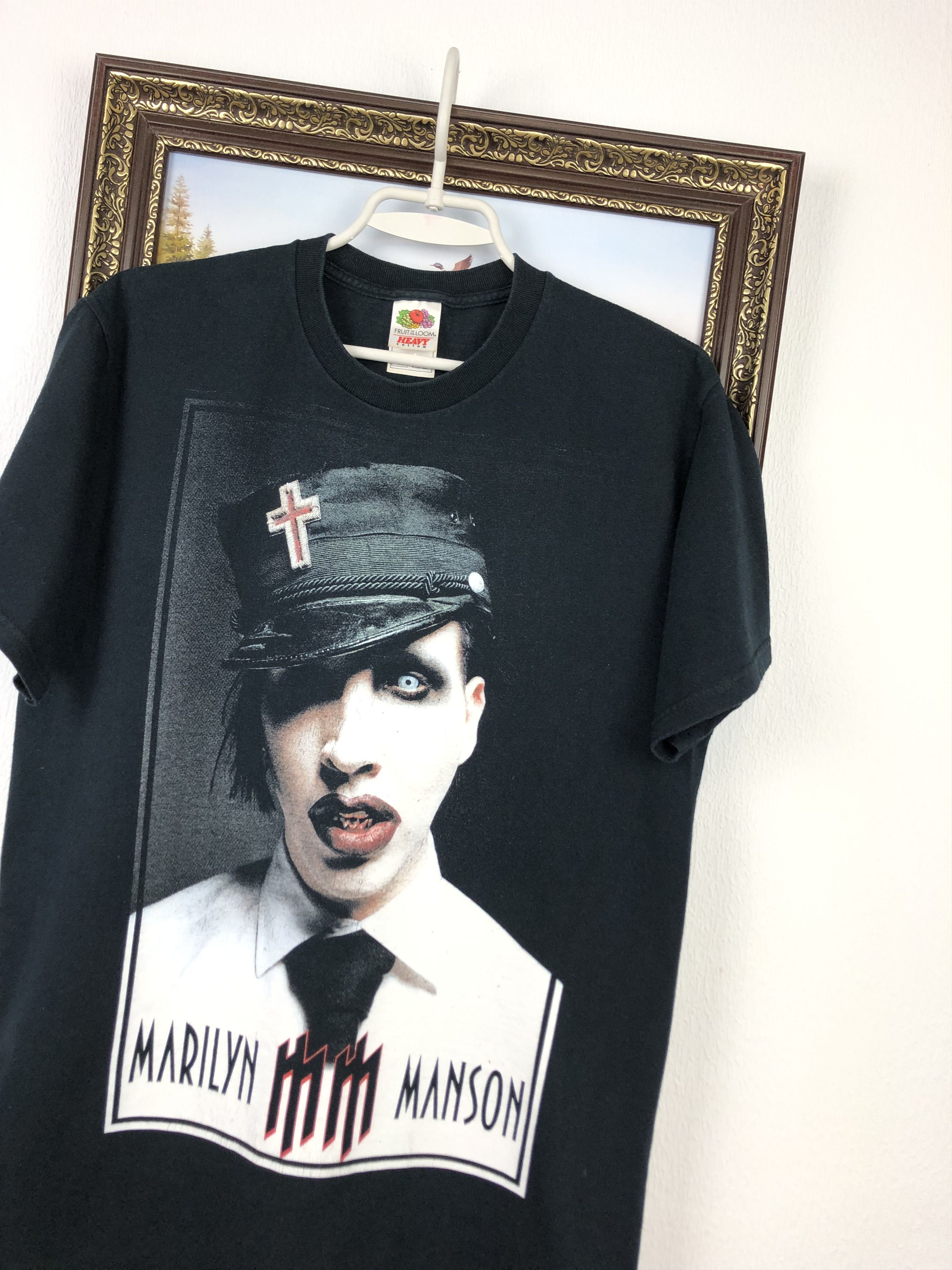 Band Tees Vintage Marilyn Manson Band Tee Shirt Over Print Metal Rock Size US M / EU 48-50 / 2 - 4 Thumbnail