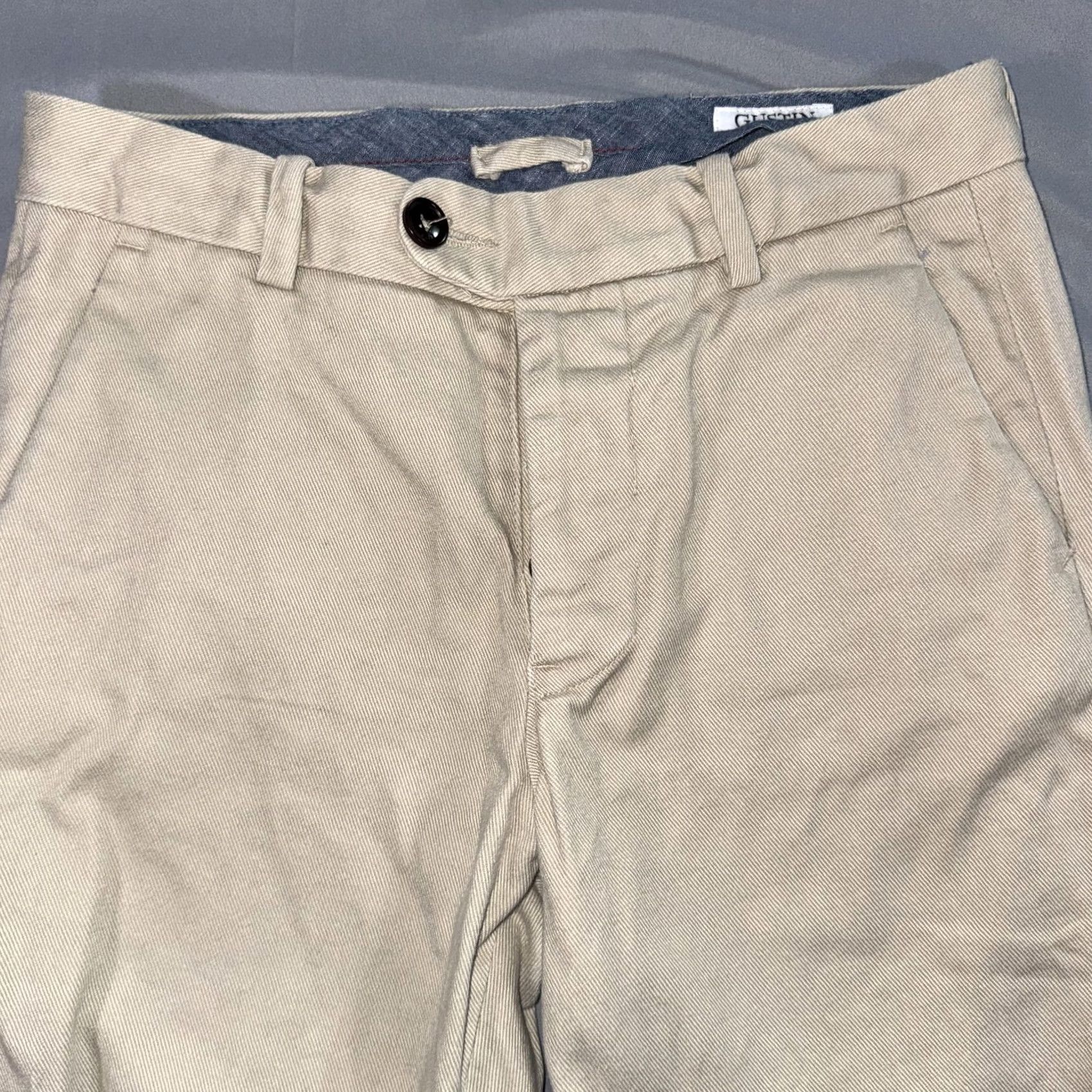 Gustin Gustin Mens 30 Beige Chino Straight Fit Button Fly Twill Pants Casual USA Size US 30 / EU 46 - 7 Thumbnail