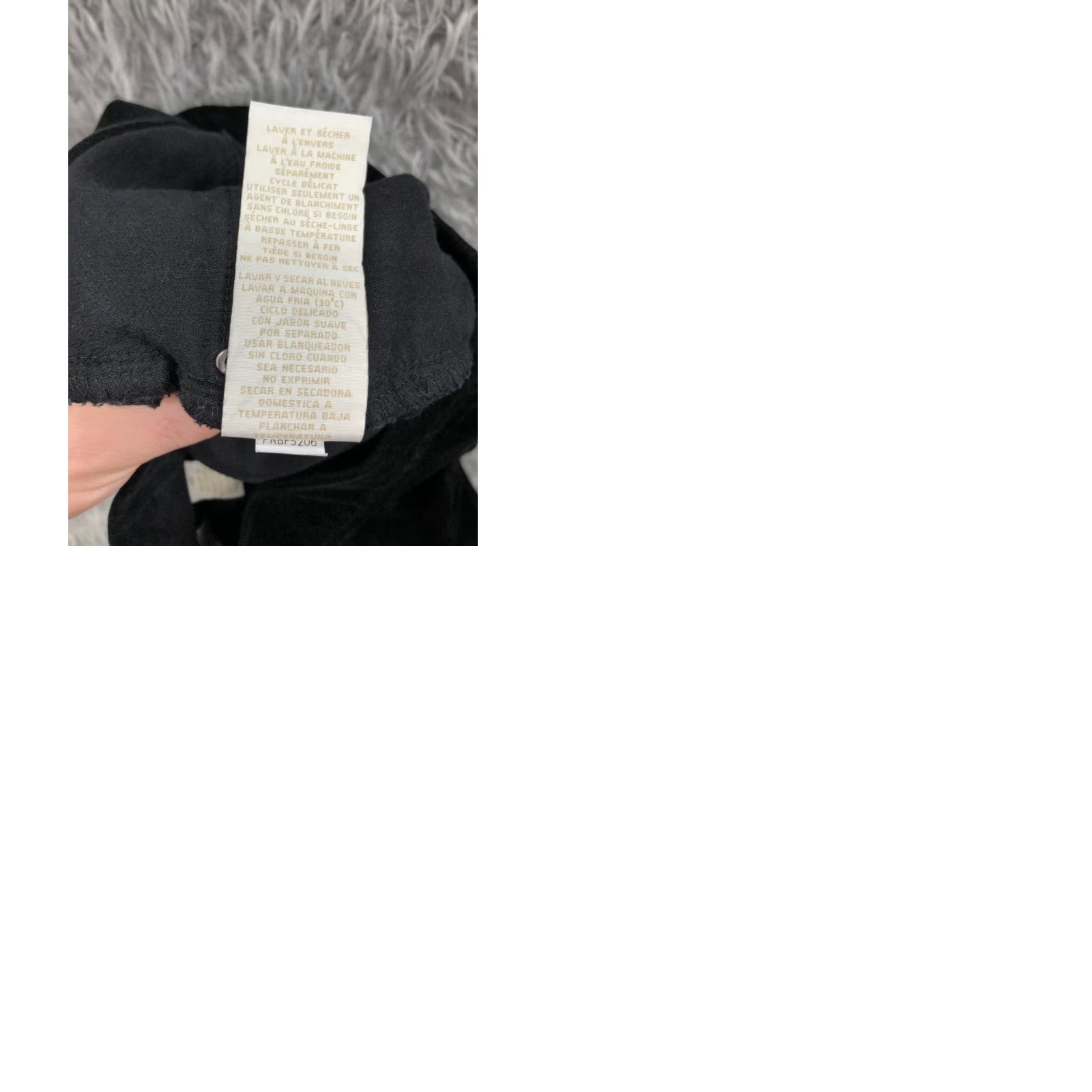 Vintage Rafaella Sport Comfort Pull On Pants Womens 4P Petite Black Straight Leg pants Mid Rise Dress Pants Knit Polyester Flat Front 28W Inseam 29in Size 27" / US 4 / IT 40 - 9 Thumbnail