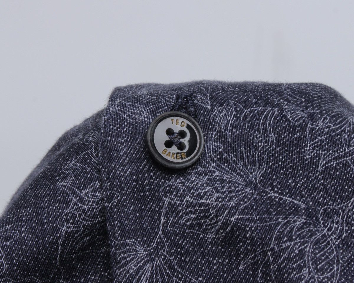 Designer × Ted Baker TED BAKER Marais Floral Geo Printed Long Sleeve Button Shirt Size US M / EU 48-50 / 2 - 11 Thumbnail