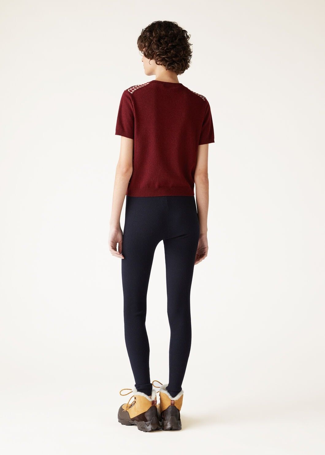 Loro Piana o1w1db10825 FA06306 Alpe Pile Crewneck Sweater in Red Size XS / US 0-2 / IT 36-38 - 5 Thumbnail