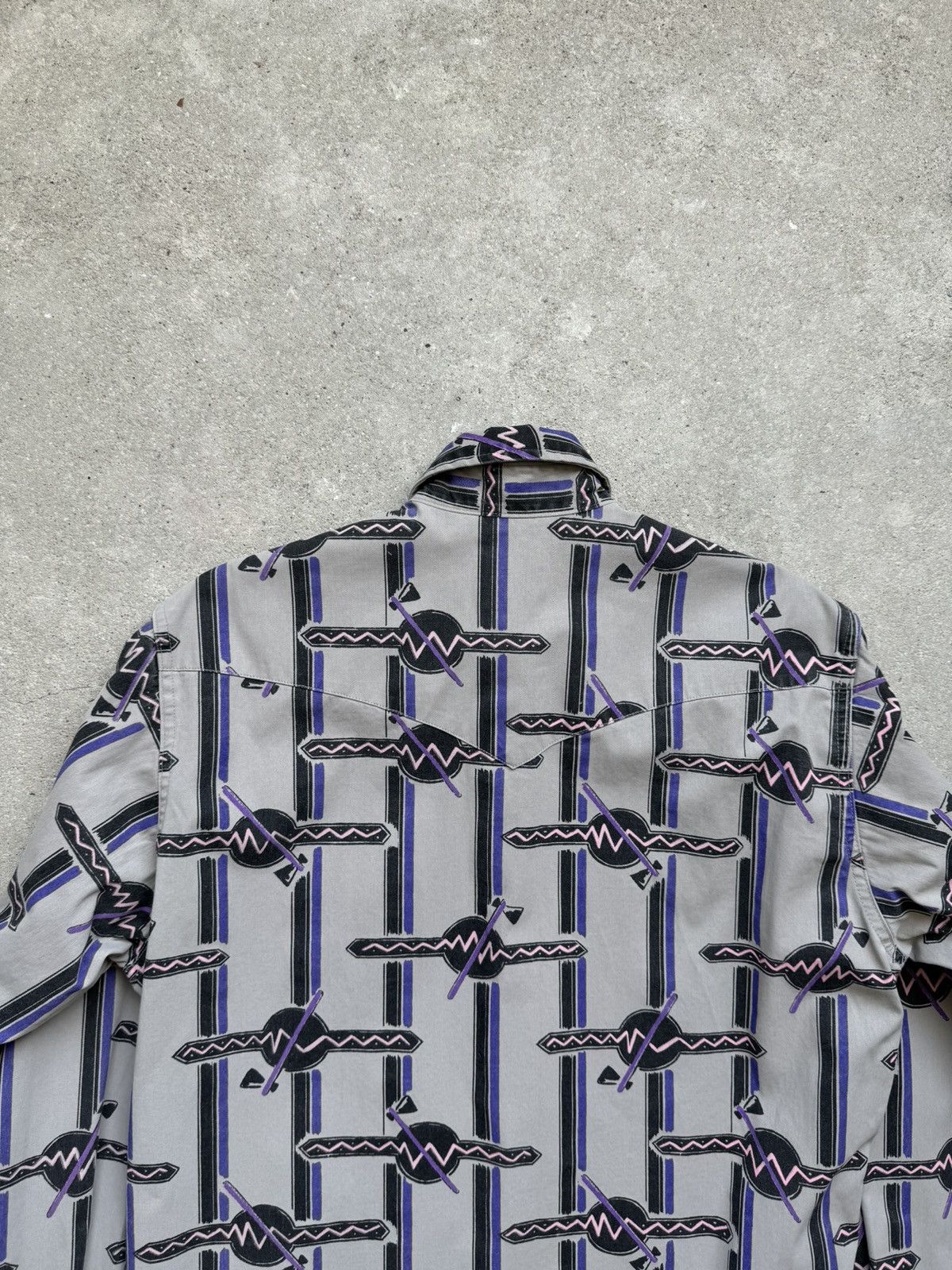 Vintage × Wrangler Vintage Wrangler Aztek Cowboy Shirt Size US XL / EU 56 / 4 - 8 Thumbnail