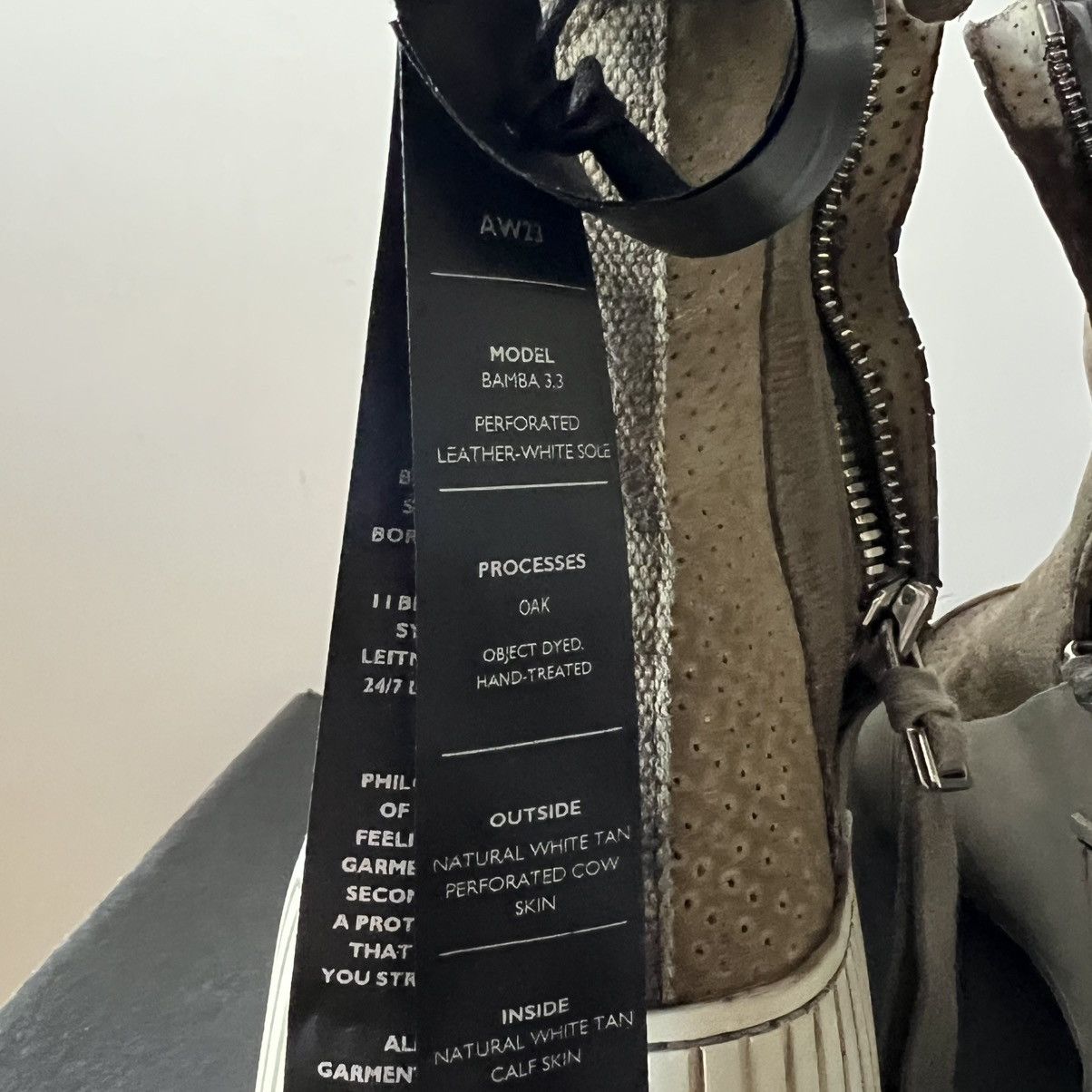Boris Bidjan Saberi Oak Perforated AW23 Bamba 3.3 Side Zip Sneakers Size US 8 / EU 41 - 11 Thumbnail