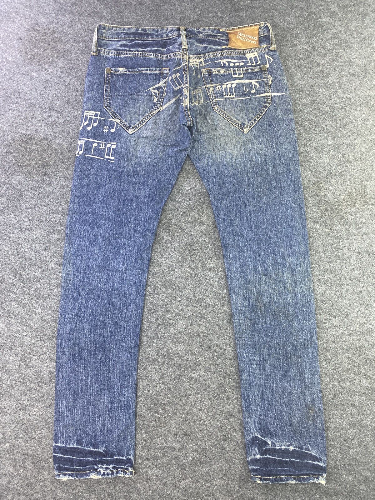 Japanese Brand Westwood Outfitters Distress Blue Wash Denim - J855 Size 31" - 3 Thumbnail