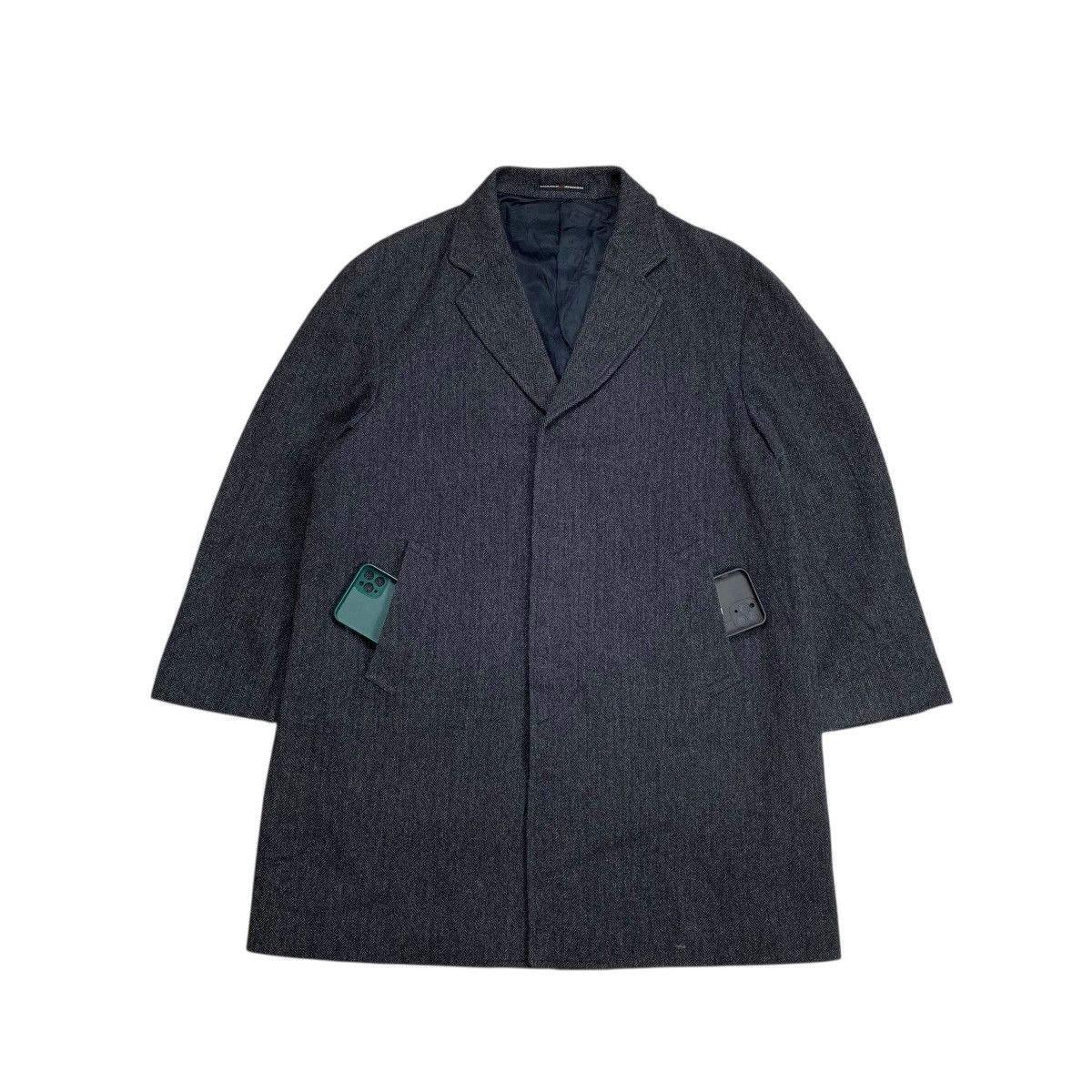 Jean Paul Gaultier Jean Paul Gaultier Herringbone Wool Coat Size US L / EU 52-54 / 3 - 3 Thumbnail