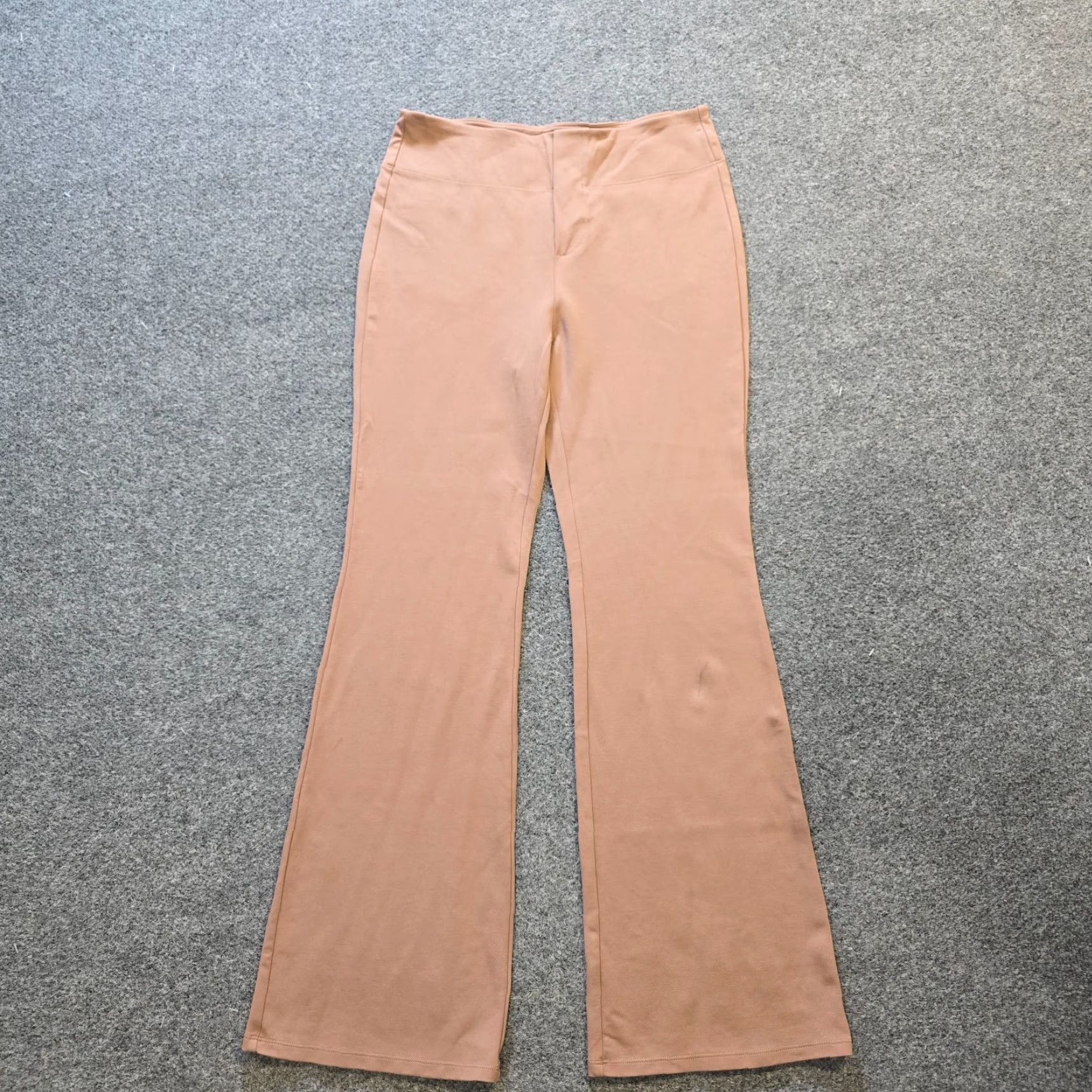 Vintage Halara Pants Womens Regular Medium Brown Flare Stretch Pull On Casual Basic Capsule Size 32" / US 10 / IT 46 - 2 Thumbnail