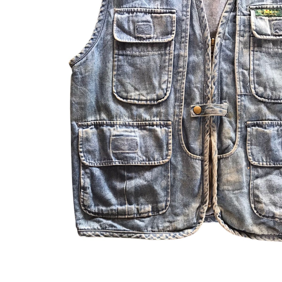 Infinite Archives Vintage MX Good Feel Distressed Denim Parachute Vest Denim Size US M / EU 48-50 / 2 - 4 Thumbnail