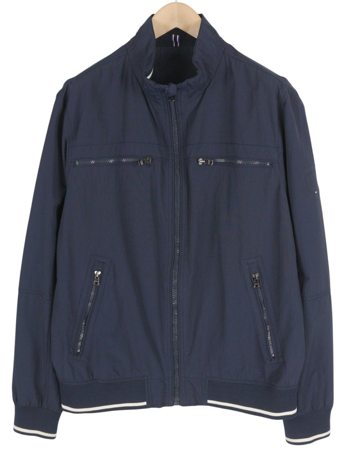 Tommy Hilfiger XL Dark Blue Full Zip High Neck Mesh Lined Jacket 83701 Size US XL / EU 56 / 4 - 1 Thumbnail