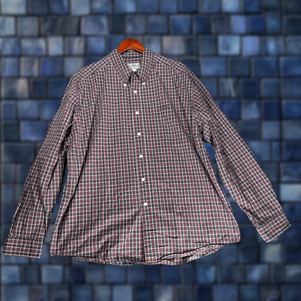 Eddie Bauer Eddie Bauer Shirt Mens XL Button-Down Blue Red Plaid Cotton Pocket Shirt XL Mens Button-Down Plaid Cotton Pocket Size US XL / EU 56 / 4 - 1 Thumbnail