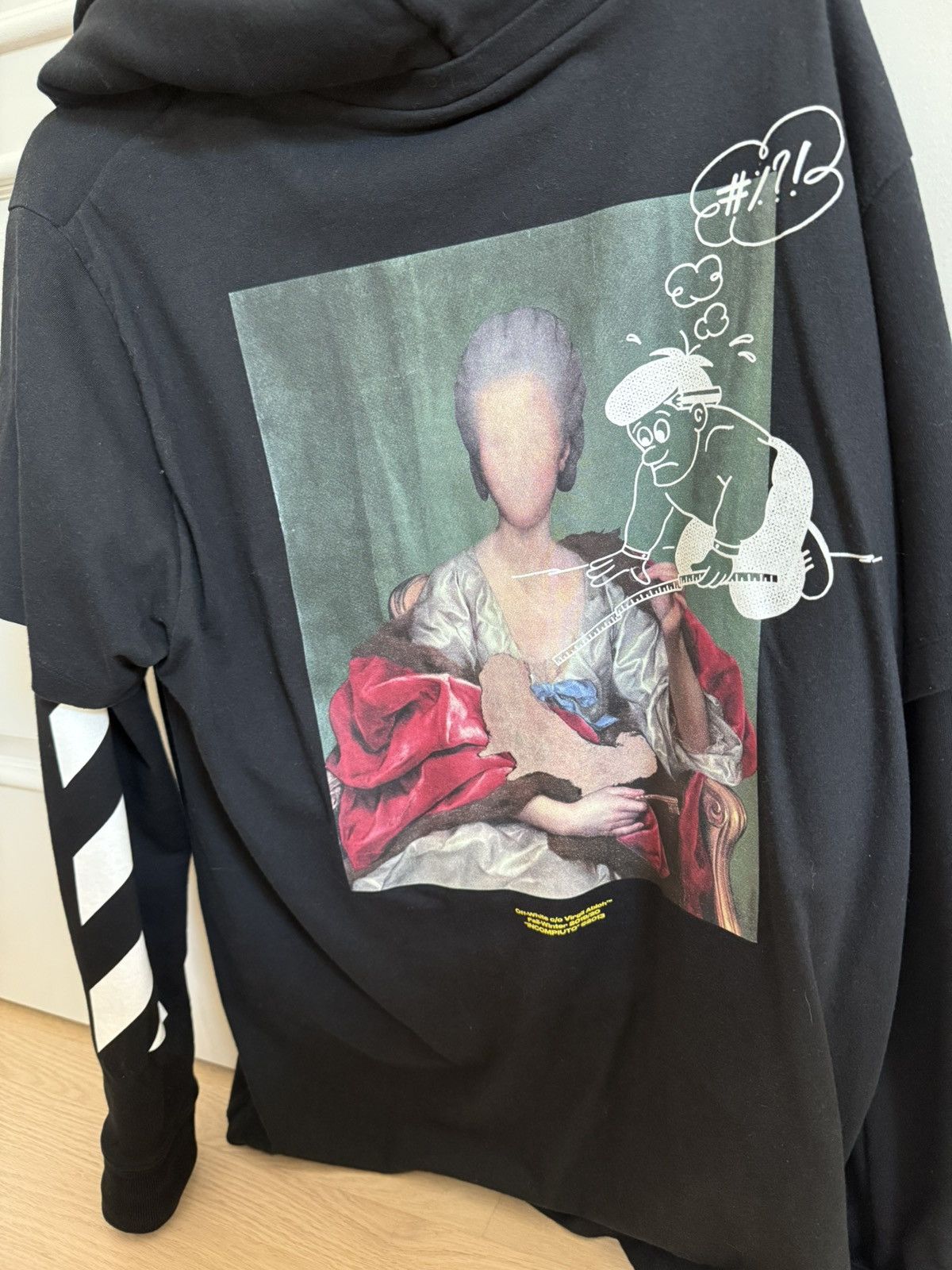 Off-White OFF-WHITE C/O VIRGIL ABLOH Black Mariana Print Zipped Hoodie Size US S / EU 44-46 / 1 - 1 Thumbnail