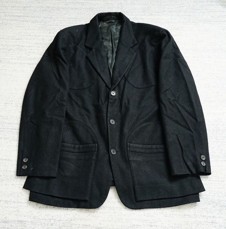 Yohji Yamamoto Yohji Yamamoto Yohji Yamamoto Wool Suit Jacket for Men Size US S / EU 44-46 / 1 - 1 Thumbnail