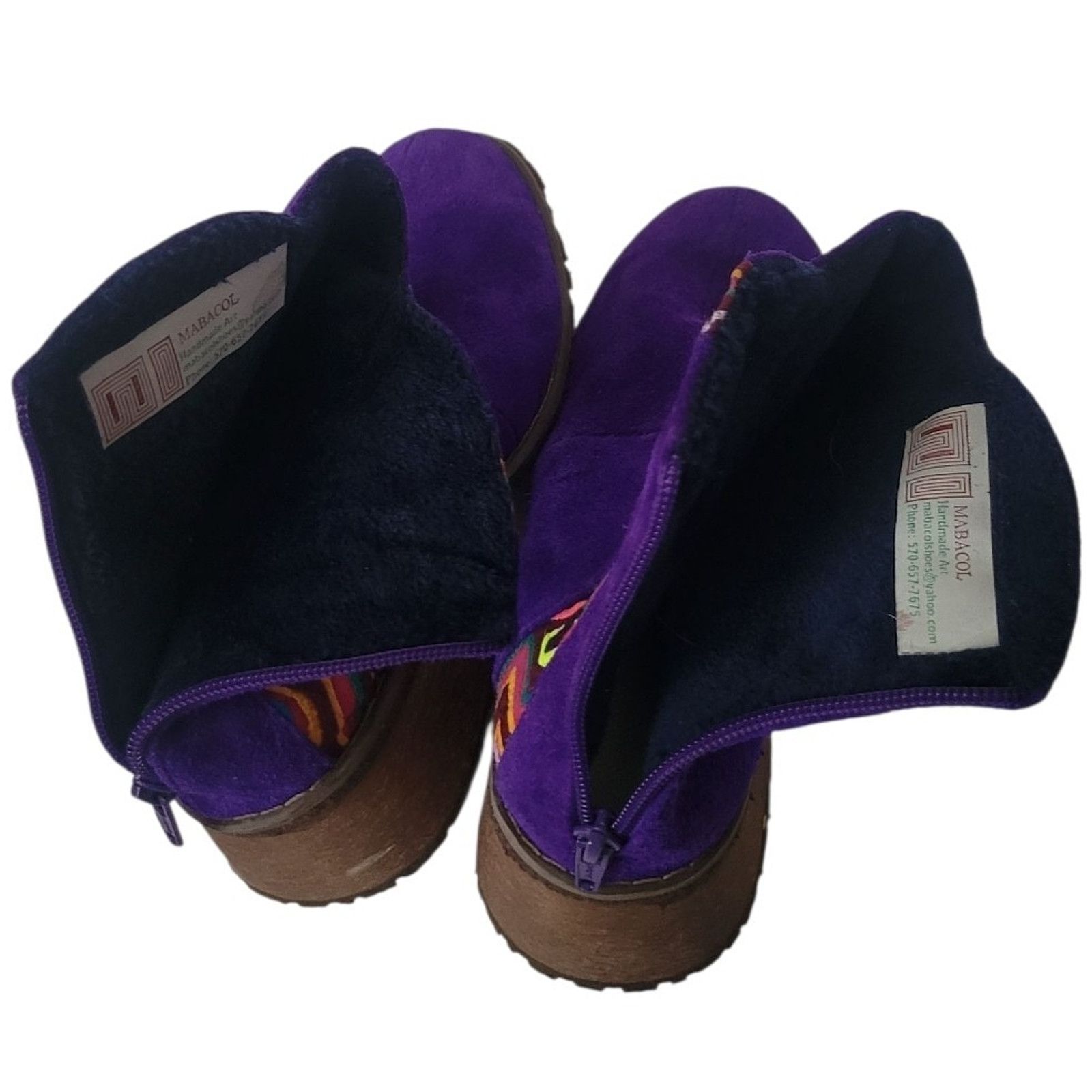 & Other Stories Mabacol Athena Women Handmade Leather Purple Boots Size US 9 Size US 9 / IT 39 - 7 Thumbnail