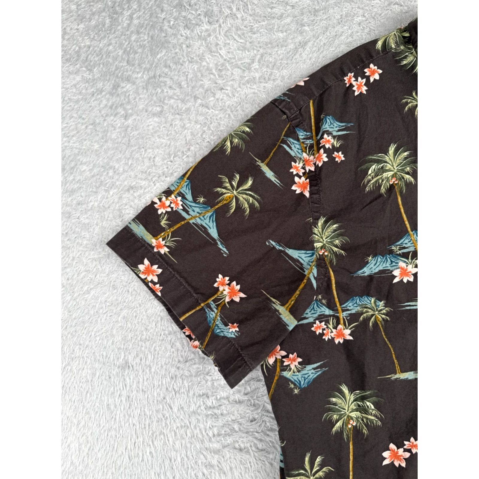 Old Navy VINTAGE Old Navy Shirt Men XL Black Floral Button-Up Cotton Blend Hawaiian Size US XL / EU 56 / 4 - 3 Thumbnail