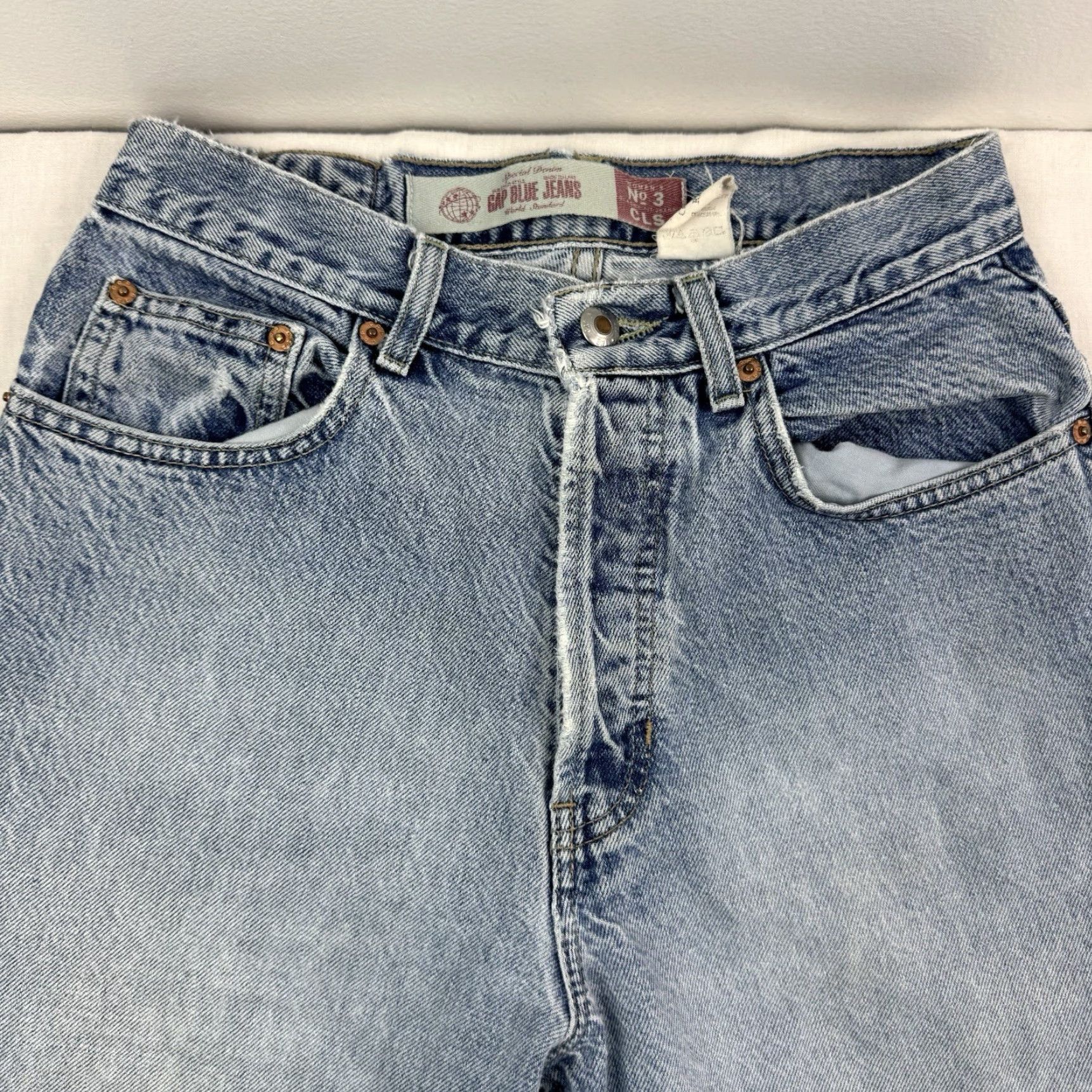 Gap VINTAGE Gap Women's Jeans 8 Regular Blue Classic Fit Button Fly High Rise 90s Retro Size 30" / US 8 / IT 44 - 2 Thumbnail