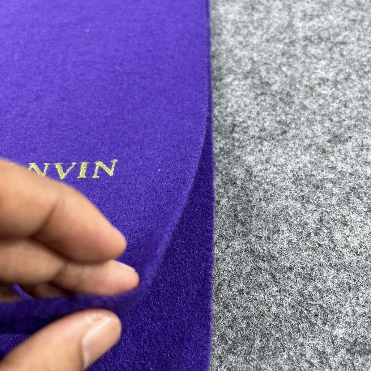 Lanvin Vintage Purple Lanvin Scarf / Muffler / Neckwear T1186 Size ONE SIZE - 7 Thumbnail