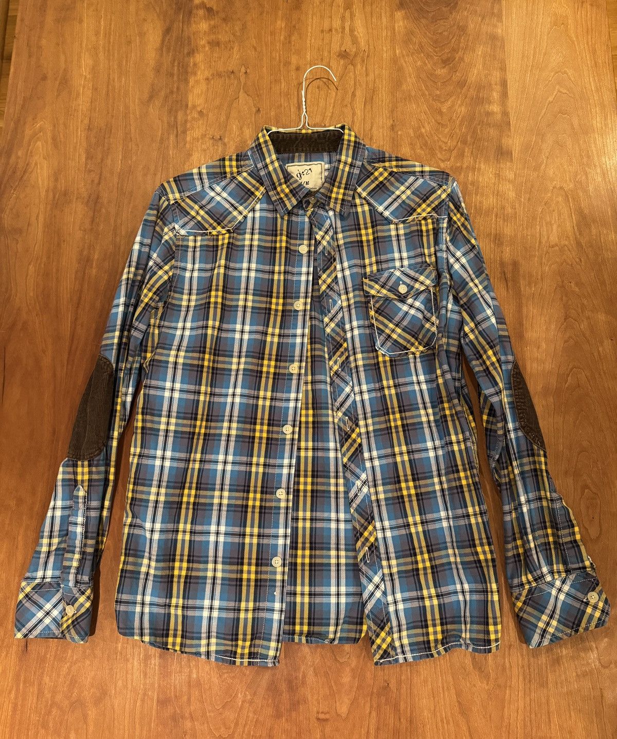 Other Vintage Plaid button-up light-blue w/ elbow patches Size US M / EU 48-50 / 2 - 1 Thumbnail
