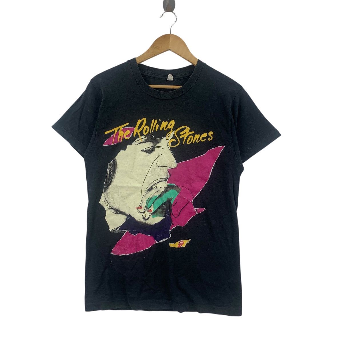 Band Tees Vintage THE ROLLING STONES x ANDY WARHOL 1990 Tour Tee Shirt Size US S / EU 44-46 / 1 - 4 Thumbnail