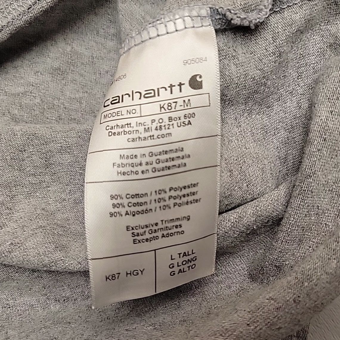 Carhartt Carhartt Shirt Mens LT Gray Loose Fit Crewneck Short Sleeve Pocket Work TEE Size US L / EU 52-54 / 3 - 5 Thumbnail