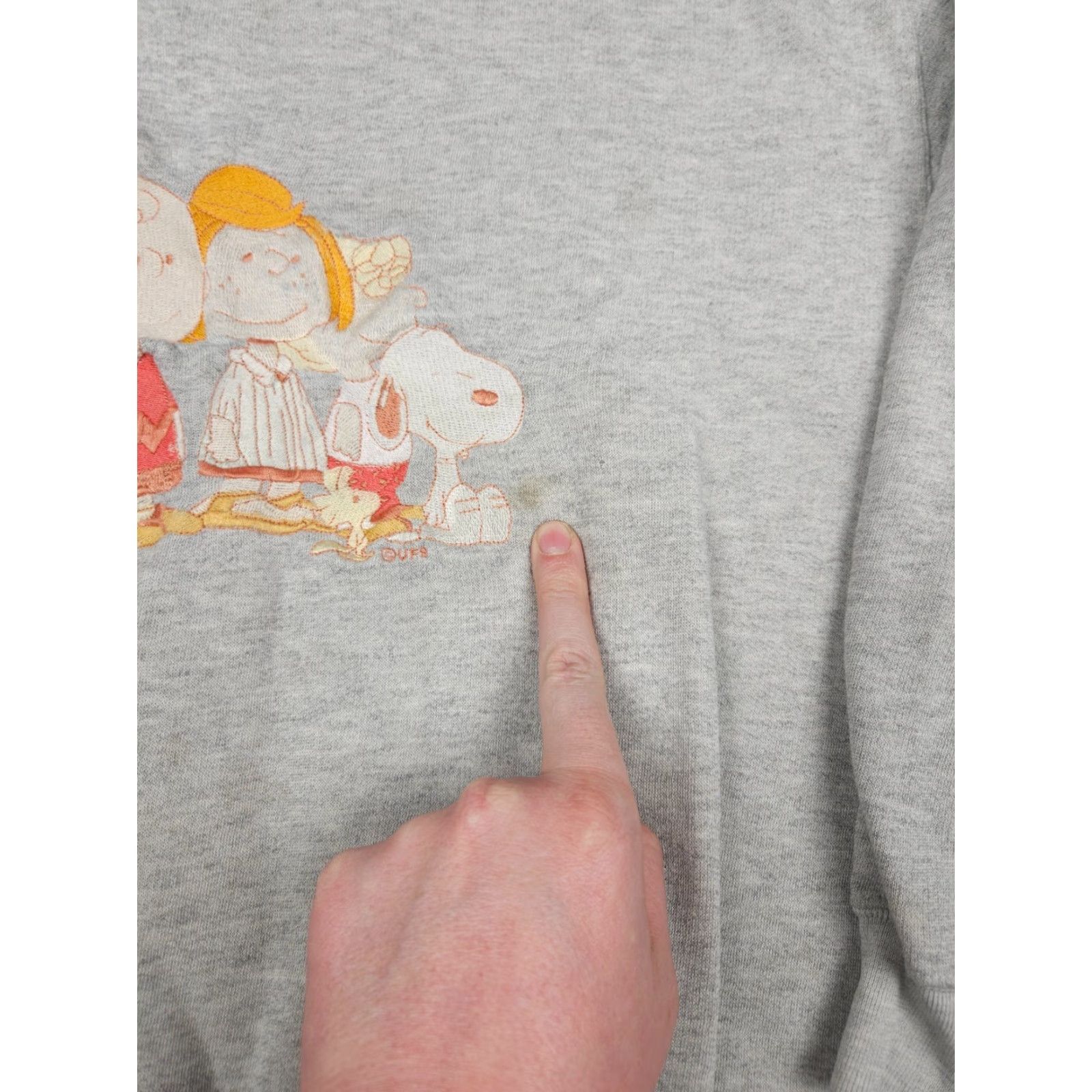 Peanuts **VINTAGE PEANUTS SNOOPY BLITZZ EMBROIDERED GRAY LARGE SWEATSHIRT** User: **VINTAGE PEANUTS SNOOPY GRAY EMBROIDERED BLITZZ LARGE SWEATSHIRT** Size US L / EU 52-54 / 3 - 4 Thumbnail
