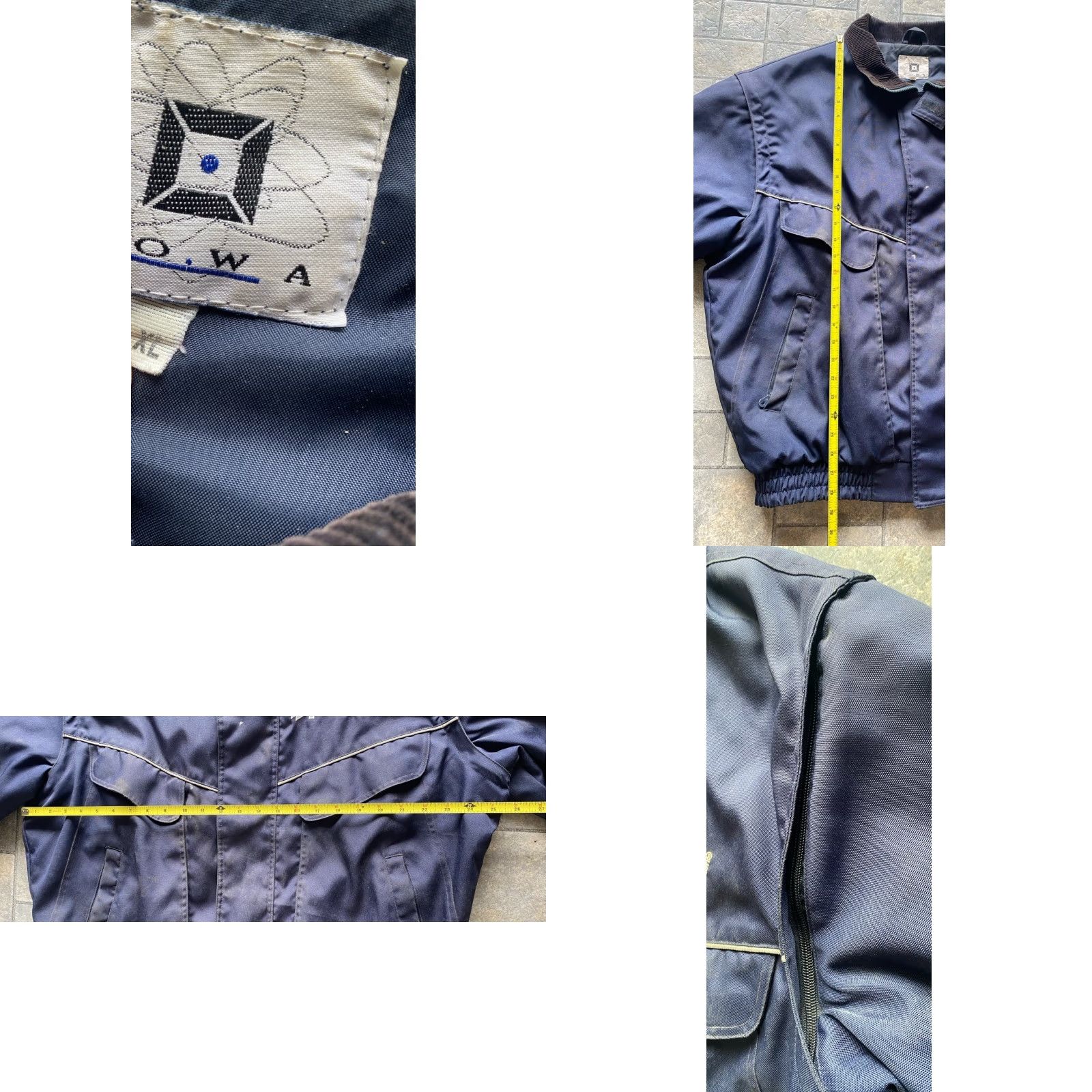 Pollini ROWA Men’s Jacket XL Zip Off Sleeves Blue Polyamide Made In Italy Flaws Wear Size US XL / EU 56 / 4 - 9 Thumbnail