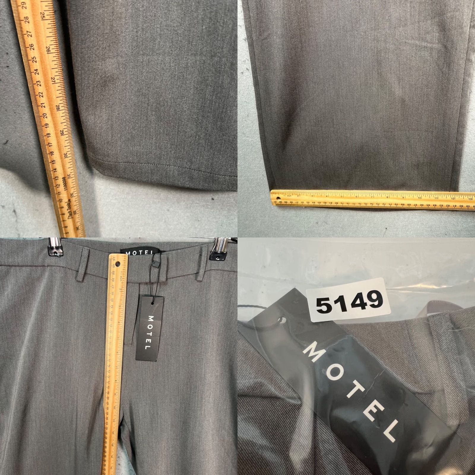 Vintage Motel Womens XL Gray Wide Leg Trousers Business Casual Pants Size 40" / US 18 - 8 Thumbnail