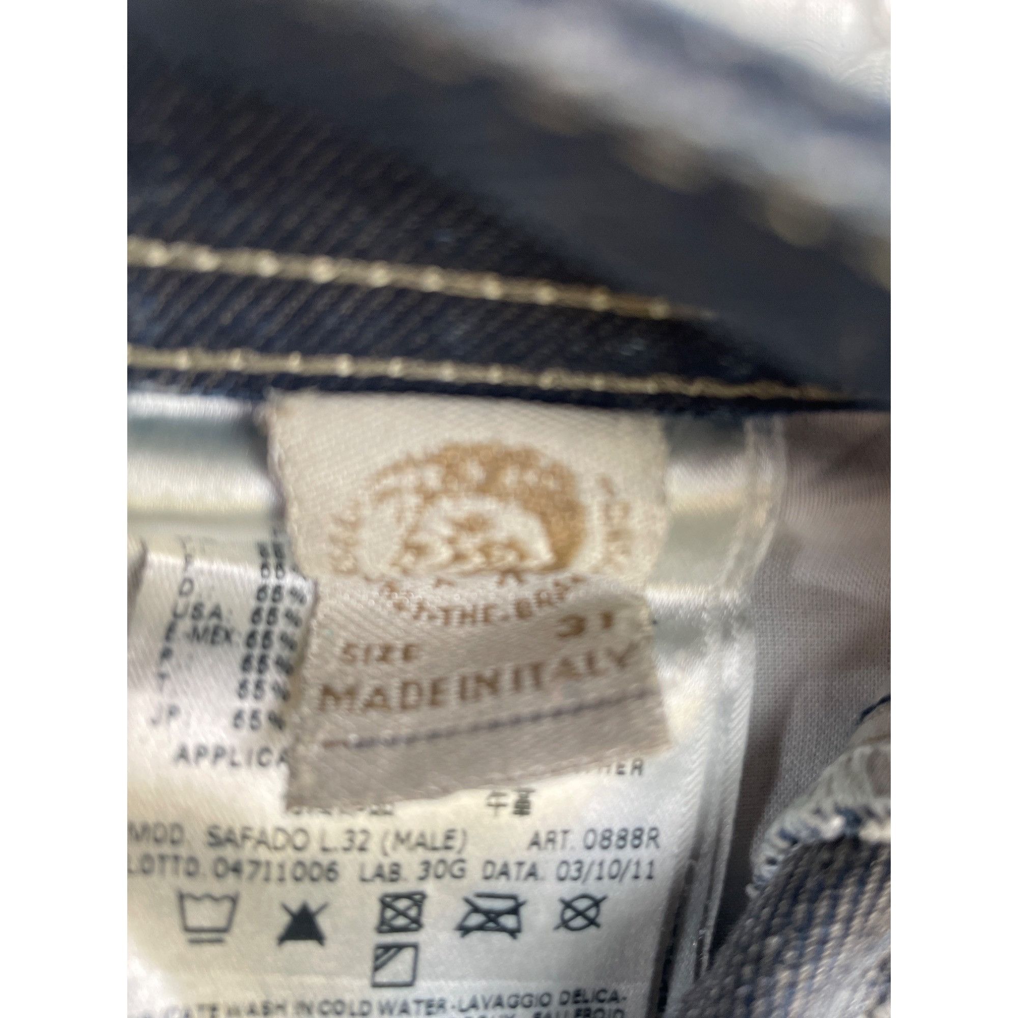 Diesel Diesel Jeans Made in Italy Mens Blue Faded Jeans Pants Size Size US 31 - 6 Thumbnail