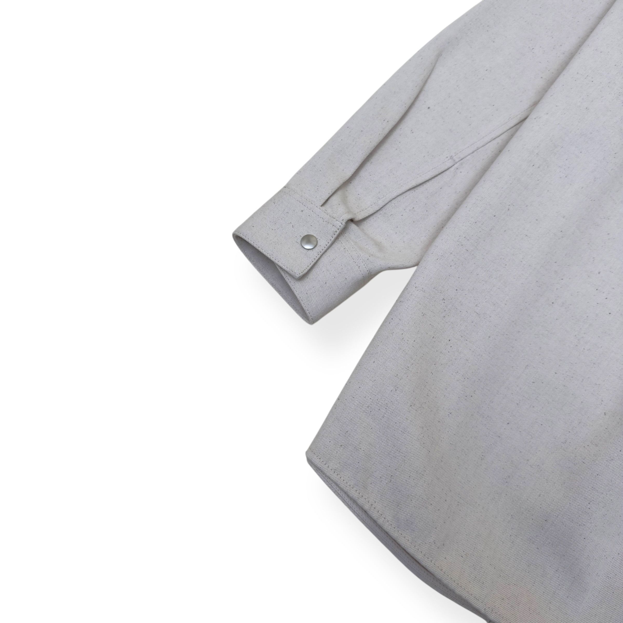 Jil Sander JIL SANDER LOGO-PATCH DENIM SHIRT NATURAL L Size US L / EU 52-54 / 3 - 9 Thumbnail
