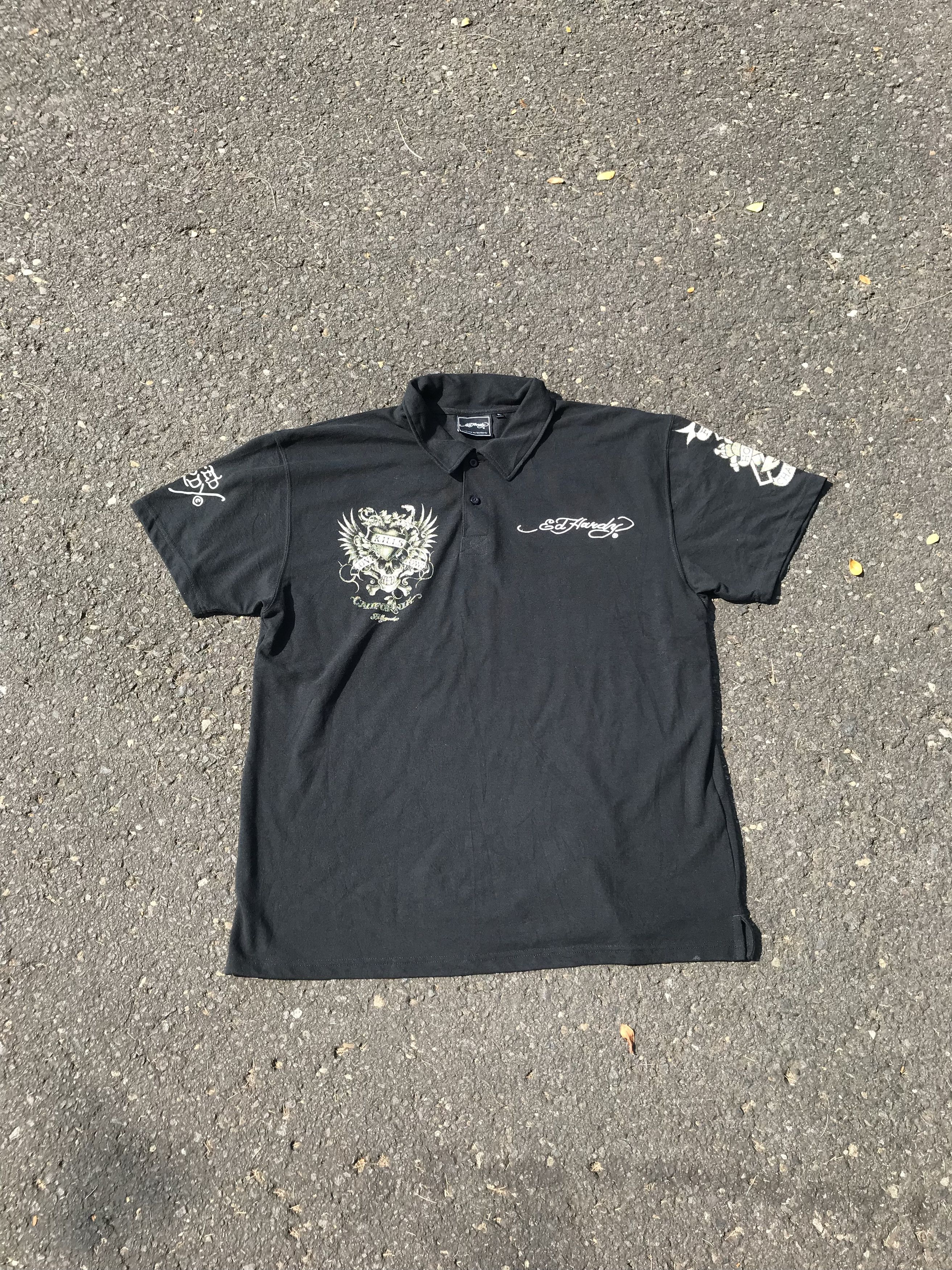 Affliction × Christian Audigier × Ed Hardy Y2K Vintage rare ed hardy christian audigier polo shirt Size US XXL / EU 58 / 5 - 2 Thumbnail
