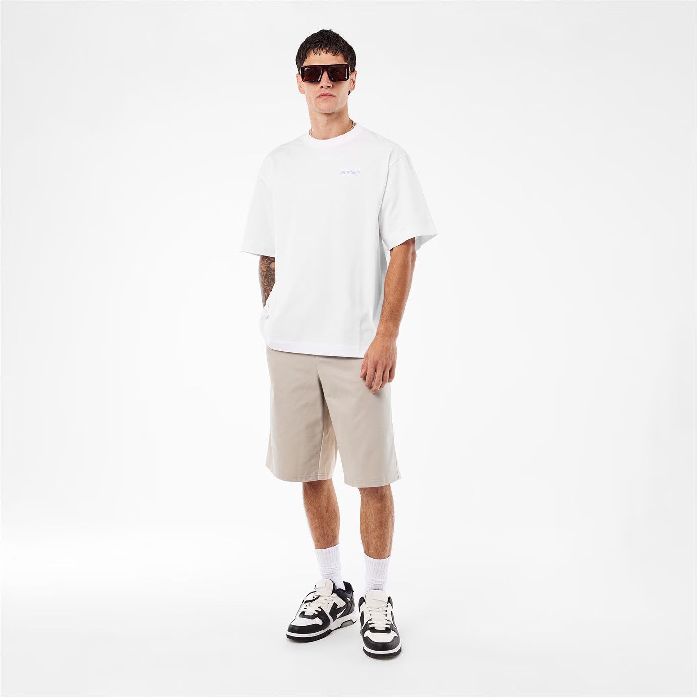 Off-White o1g2r1mq0226 Barber Skate T-Shirt In White Size US M / EU 48-50 / 2 - 6 Thumbnail