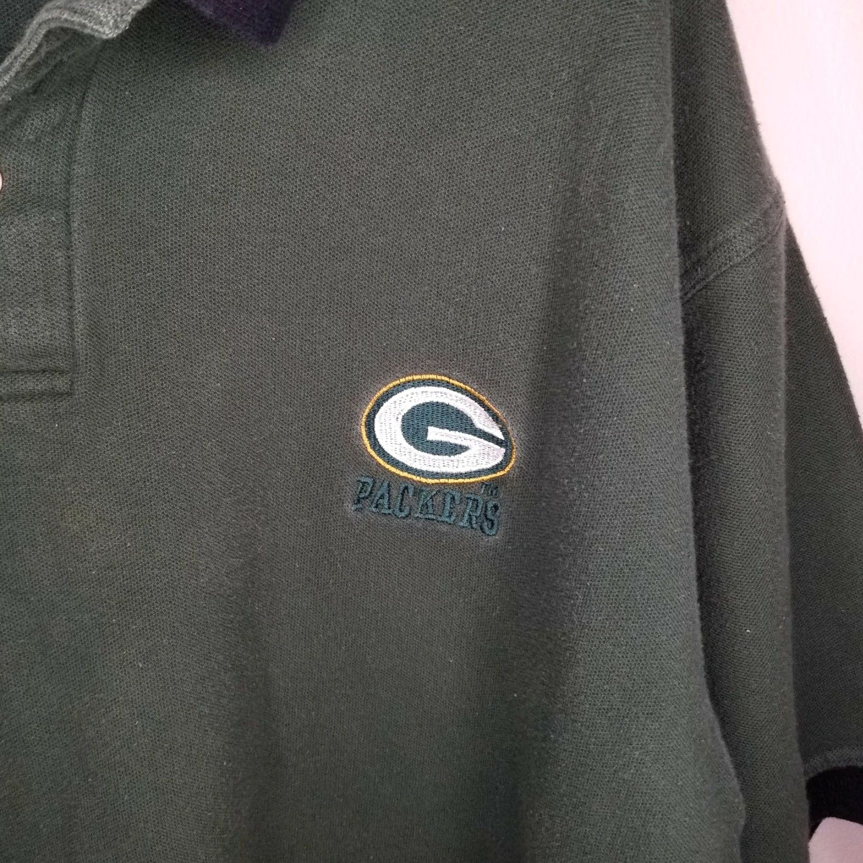 Vintage Game Day Green Bay Packers Polo Mens XLT Green Size US XL / EU 56 / 4 - 3 Thumbnail