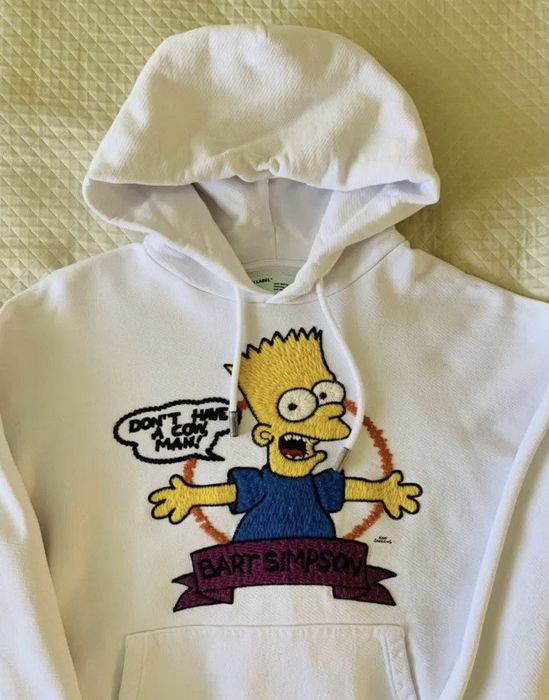 Off white outlet bart simpson hoodie