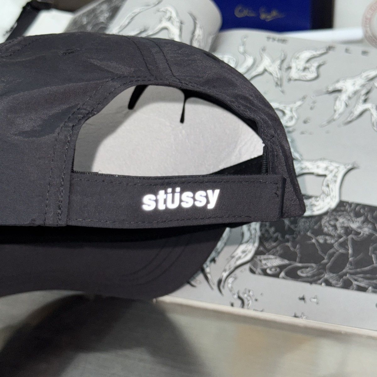 Stussy STUSSY NYLON REFLECTIVE CAP - BLACK Size ONE SIZE - 2 Thumbnail