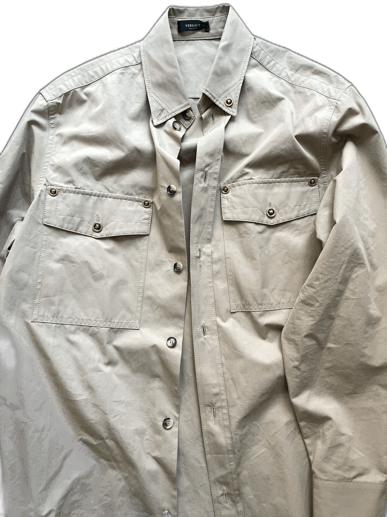 Versace VERSACE Beige Shirt Jacket Outerwear - dmc Size M / US 6-8 / IT 42-44 - 1 Thumbnail