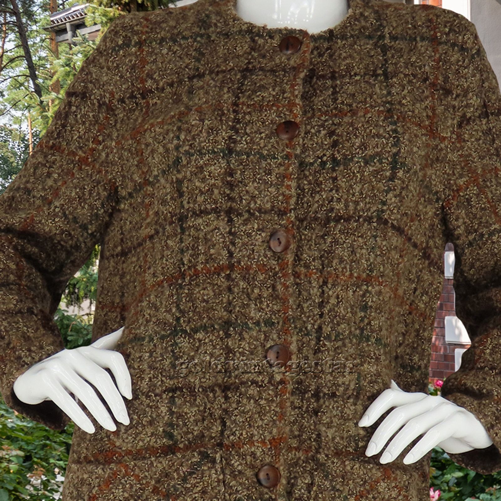 Vintage Checkered Wool Sweater Jacket Size S / US 4 / IT 40 - 13 Thumbnail