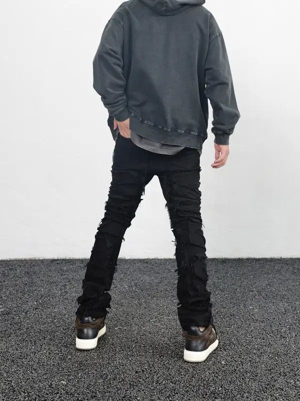 VIBE patch damaged grunge ripped jeans Size US 30 / EU 46 - 6 Thumbnail