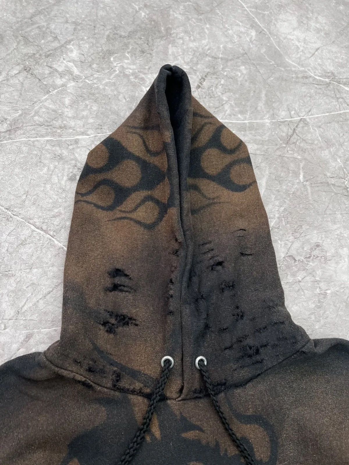 Hanes Opium goth dragon sun faded boxy hoodie lgb style y2k Size US L / EU 52-54 / 3 - 5 Thumbnail