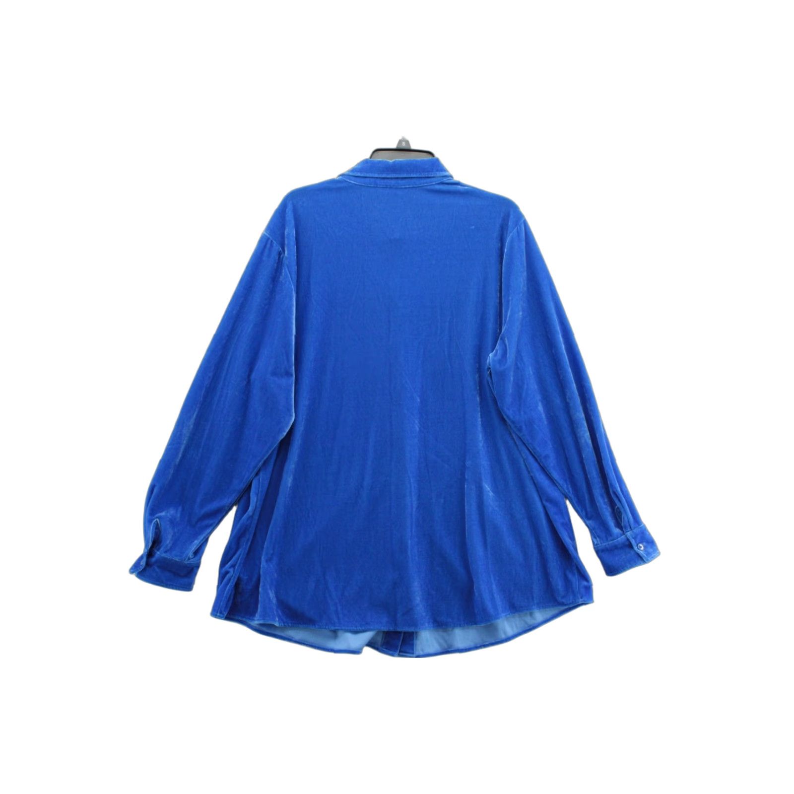Soft Surroundings Soft Surroundings Shirt Women's 2X Velvet Down LS Tunic Blouse Blue Artsy Boho Size XXL / US 16-18 / IT 52-54 - 1 Thumbnail