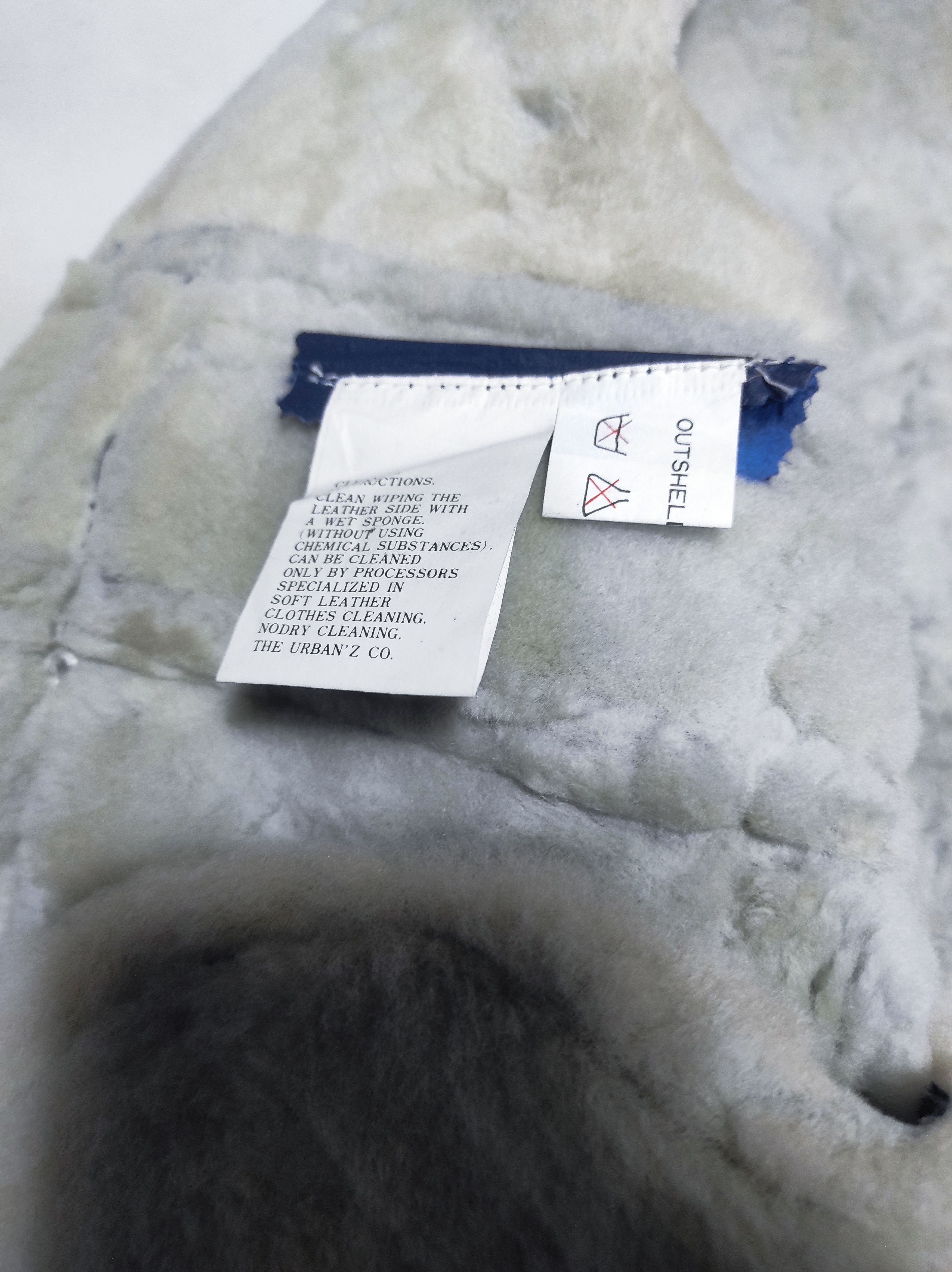 Leather Beautiful Antique Blue Z'ERGO Design Shearling Jacket Size US L / EU 52-54 / 3 - 14 Thumbnail