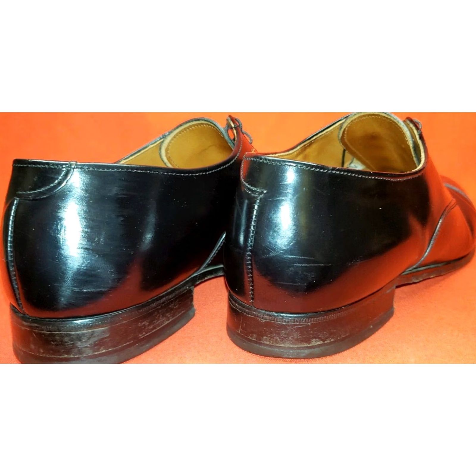 Vintage Bostonian Men's Cap Toe Oxford Black Leather Dress Shoes Size 8M Size ONE SIZE - 6 Thumbnail