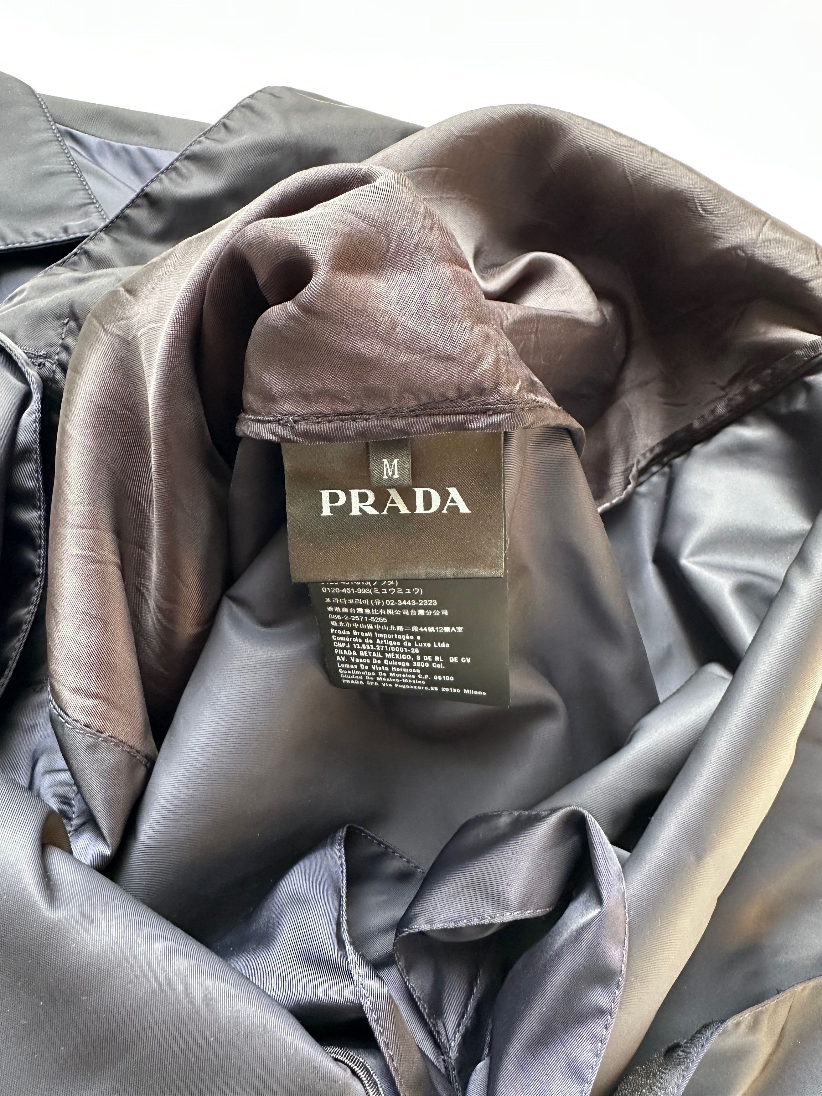 Prada PRADA Nylon Re-edition single breasted coat navy Size US M / EU 48-50 / 2 - 9 Thumbnail