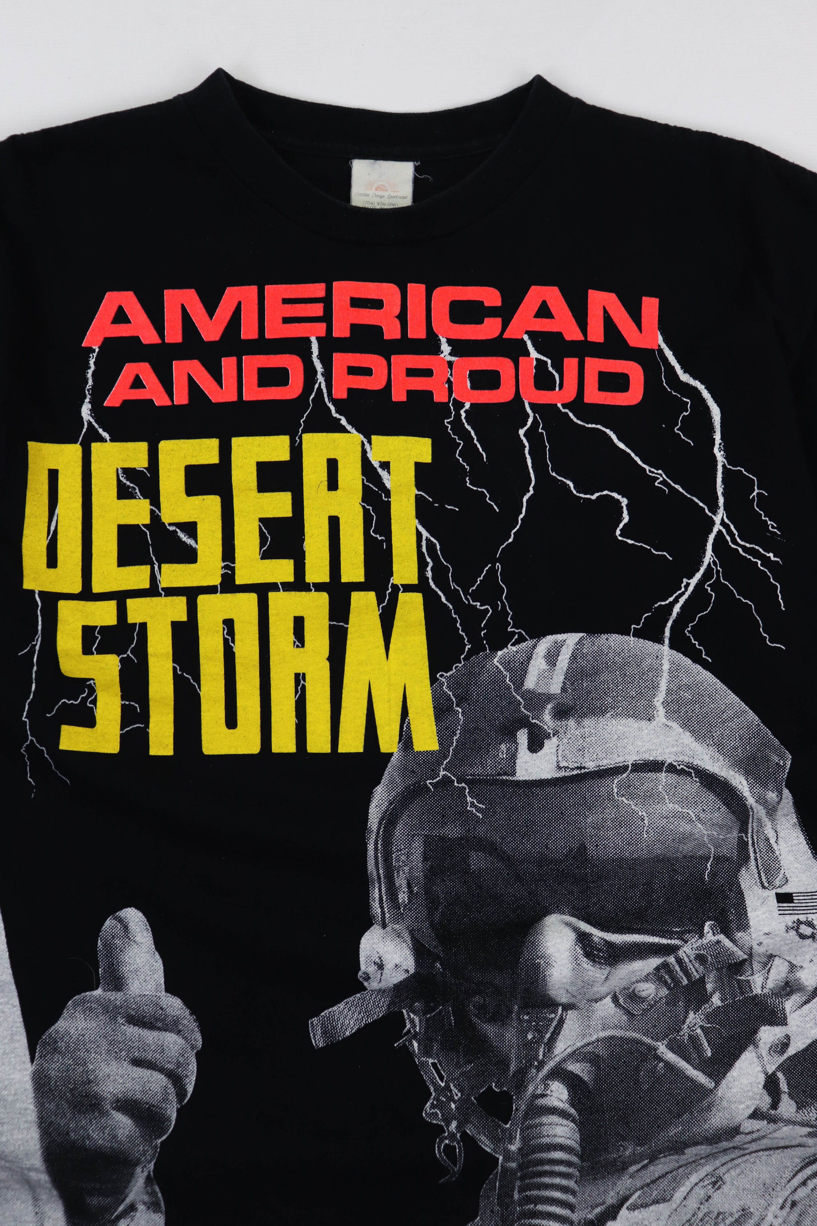 Vintage American And Proud Desert Storm Vintage 90s Graphics Tshirt Size US M / EU 48-50 / 2 - 3 Thumbnail