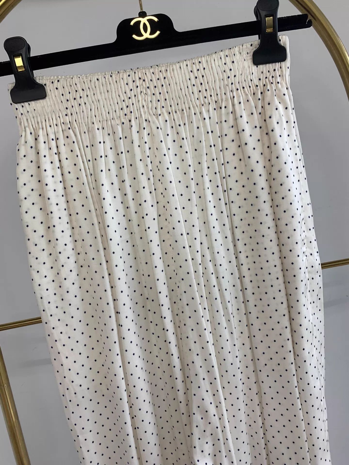 Other Ms MIN Blue & White Polka Dot Wide Leg Pants US 2 New Size 26" / US 2 / IT 38 - 2 Thumbnail