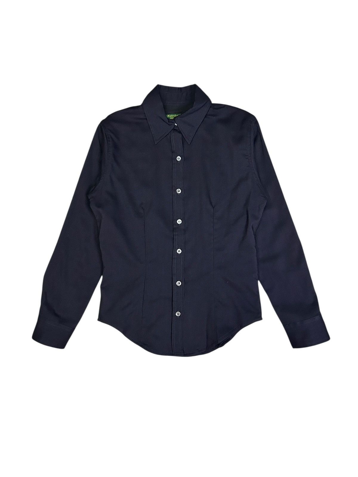 Paul Harnden Shoemakers Navy Wool Button Up Shirt Size S / US 4 / IT 40 - 1 Thumbnail