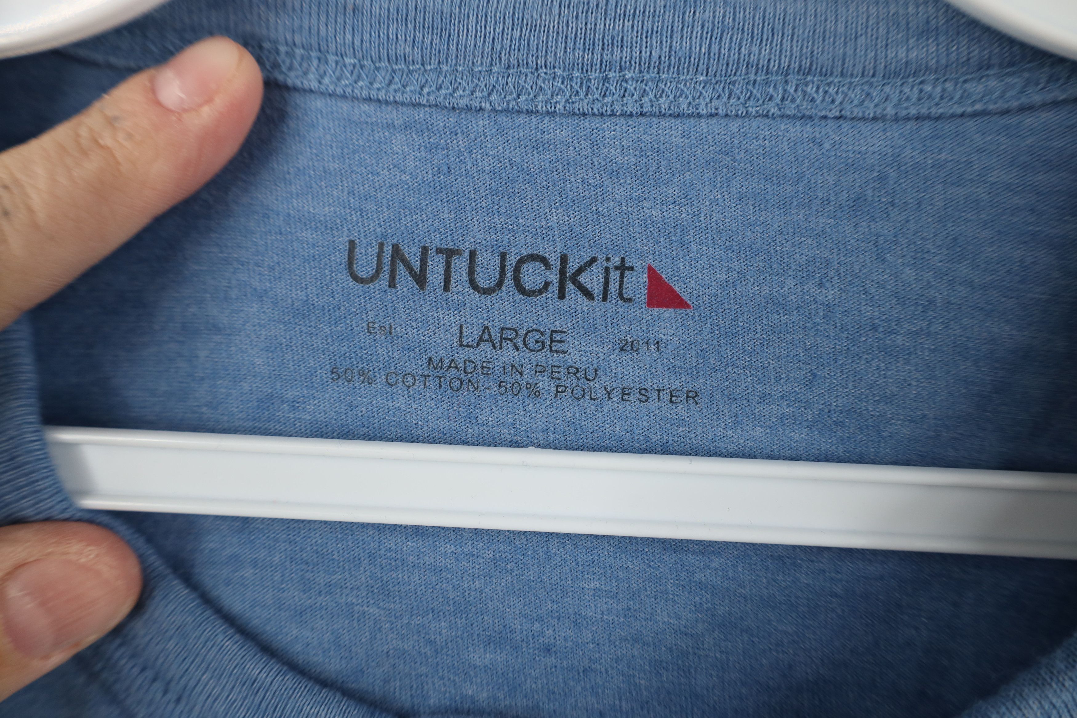 UNTUCKit Untuckit Blank Jersey Knit Long Sleeve T-Shirt Heather Blue Size US L / EU 52-54 / 3 - 7 Thumbnail