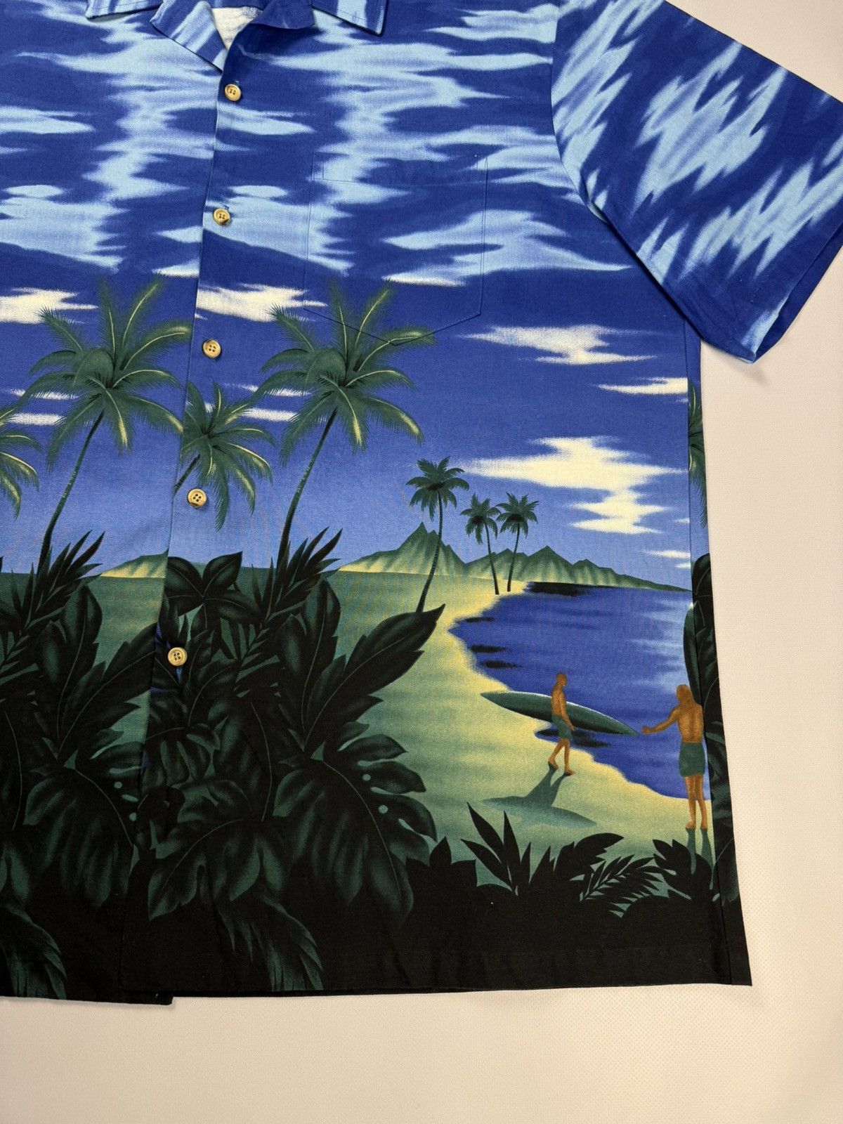 Vintage RJC Made in USA Hawaiian Floral Surf Button Up Shirt Mens XL Size US XL / EU 56 / 4 - 2 Thumbnail