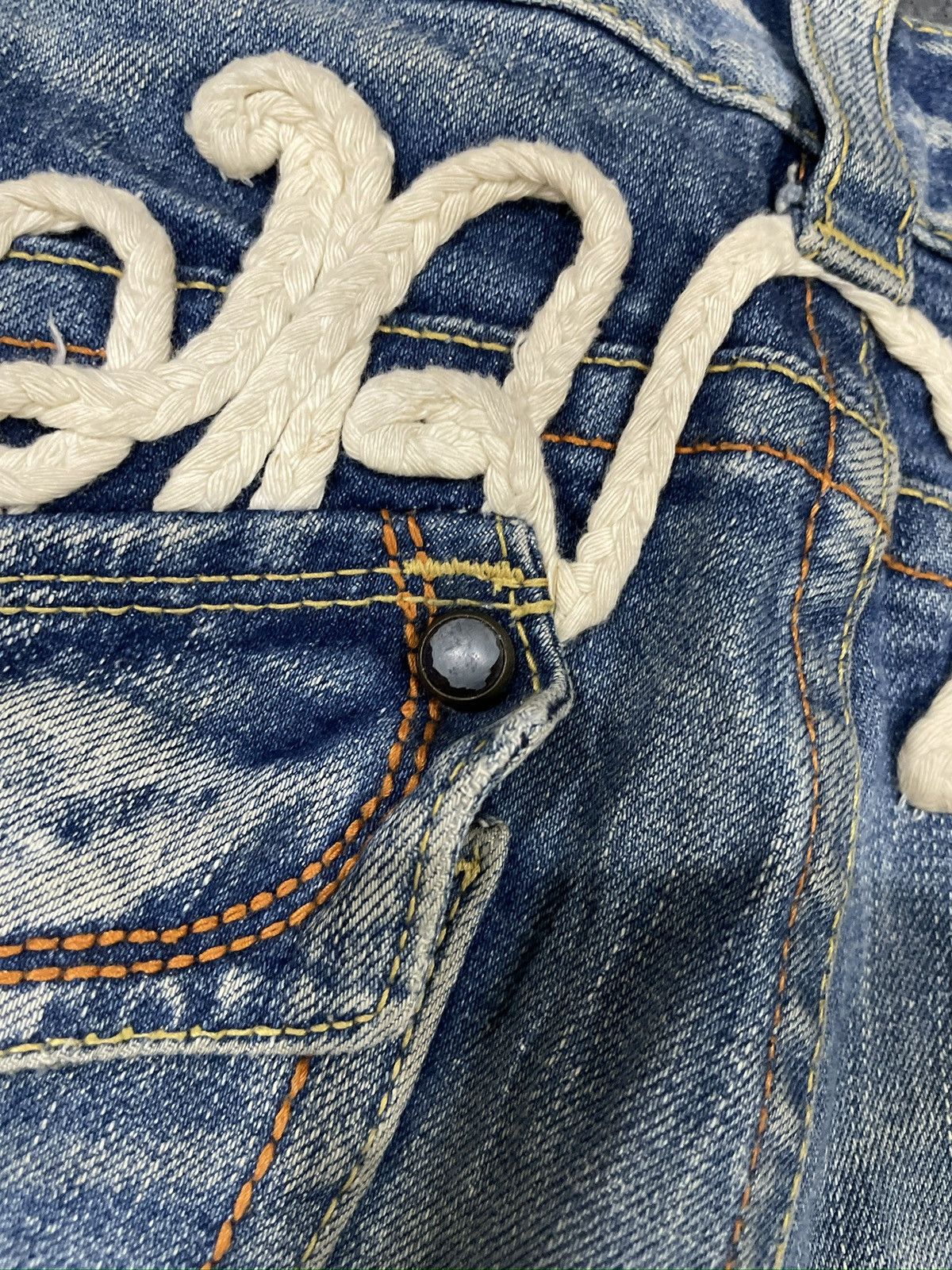 If Six Was Nine Flared Stonewash Jeans Size US 35 - 25 Thumbnail