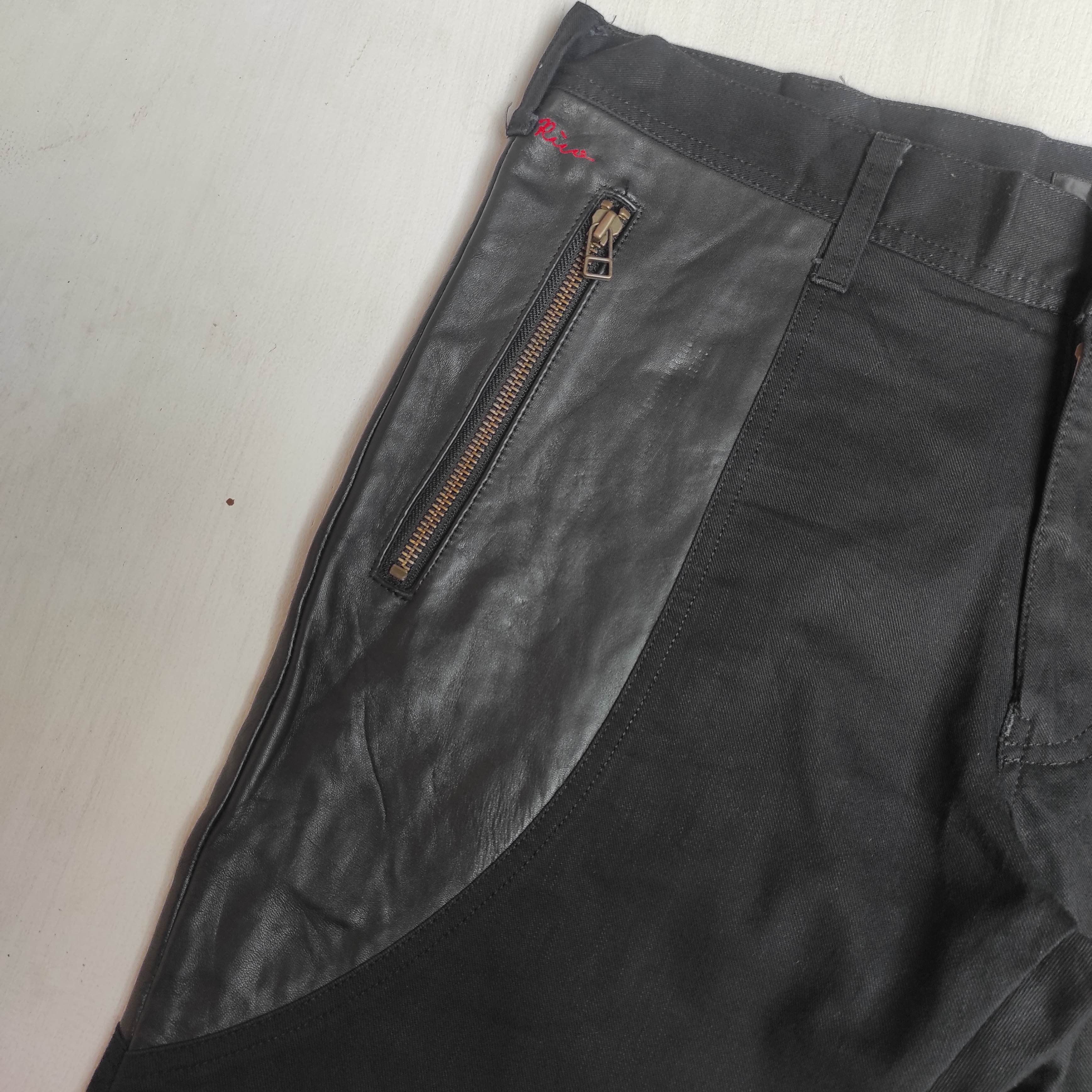 14th Addiction Flare Rico Japan Leather Bootcut Denim Jeans Size US 32 / EU 48 - 8 Thumbnail